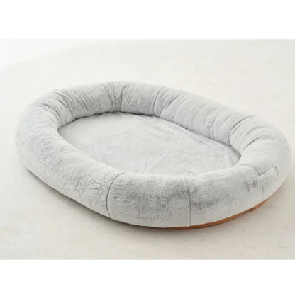 Dual Comfort Human-Pet Bed in Light Gray