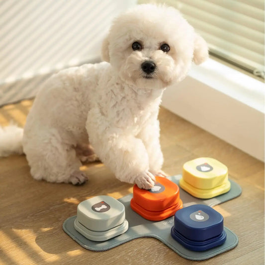 Unlock Your Dog’s Voice – Recordable Talking Buttons with Non-Slip Mat