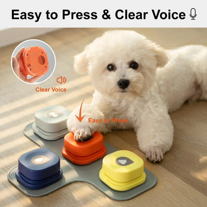 Unlock Your Dog’s Voice – Recordable Talking Buttons with Non-Slip Mat