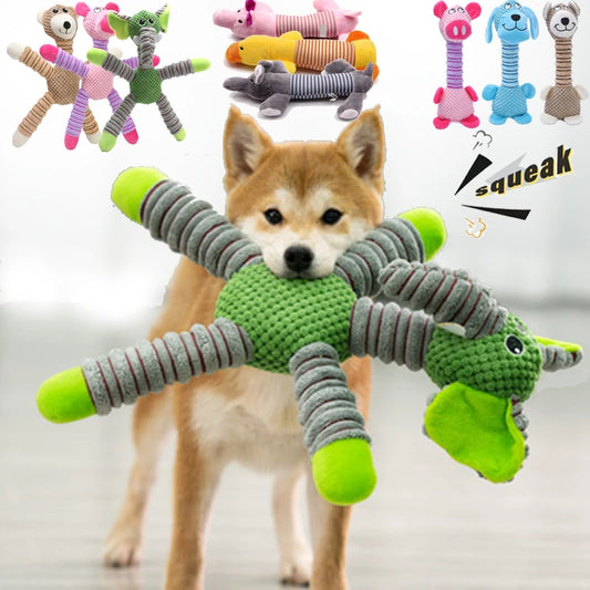 Unbreakable Fun: Indestructible Squeaky Plush Toy for Large Dogs!