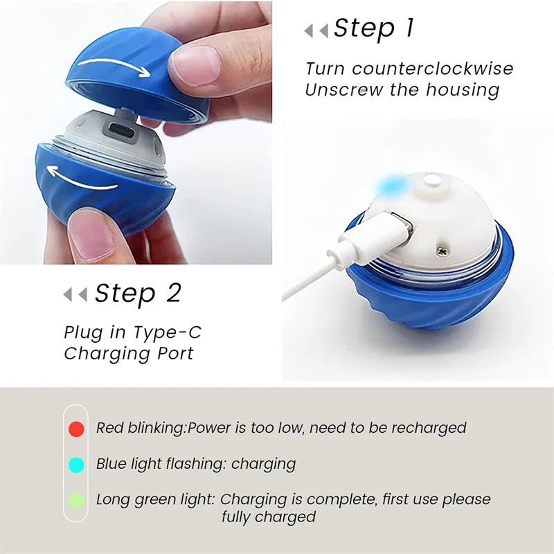 Smart Interactive Dog Toy Ball – USB Rechargeable, Automatic Bouncing Fun for Pets!